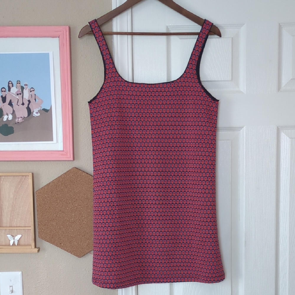 Zara Pink and Black Patterned Mini Dress